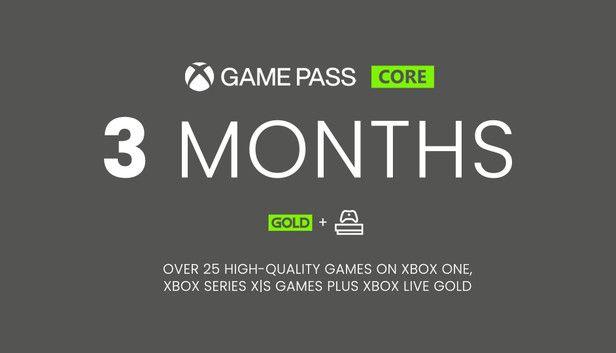 Xbox Game Pass Core 3 Months - Xbox Live Key - GLOBAL