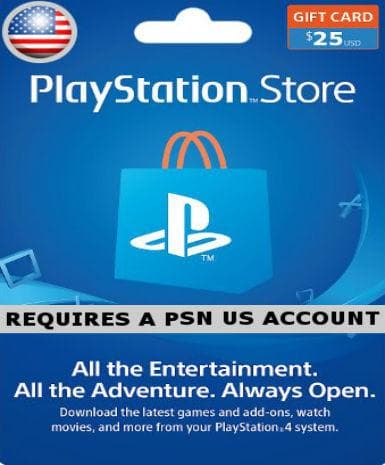 Playstation Network Card (PSN) 25 USD (US)