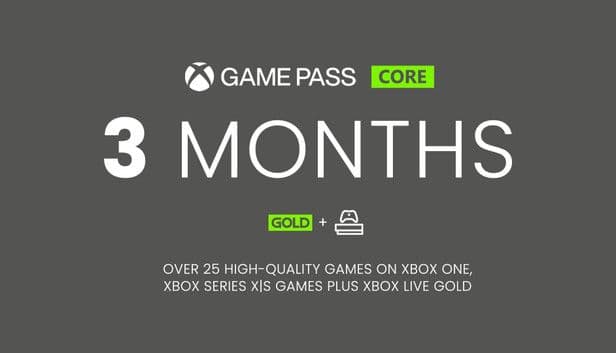 Xbox Game Pass Core 3 month Key - GLOBAL