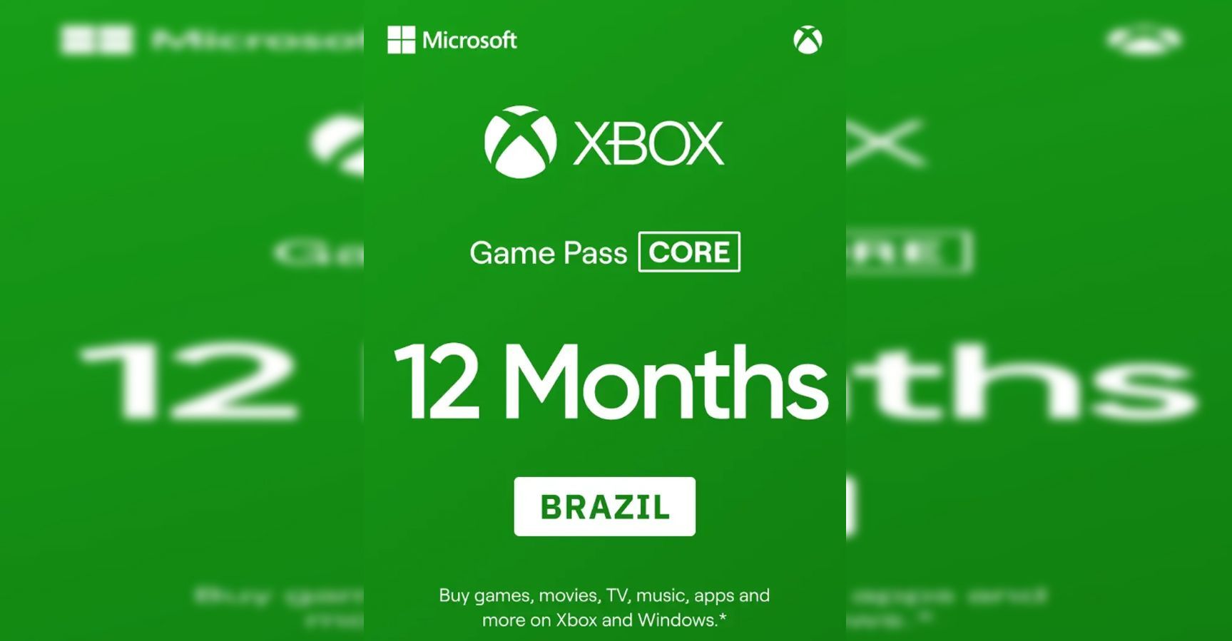 Xbox Game Pass Core 12 Months - Brazil